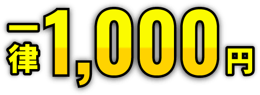 一律1,000円
