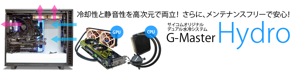 PC/タブレット PCパーツ 高性能ながら静音、デュアル水冷PC Hydro シリーズ｜BTO パソコン(PC 