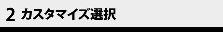 2　カスタマイズ選択